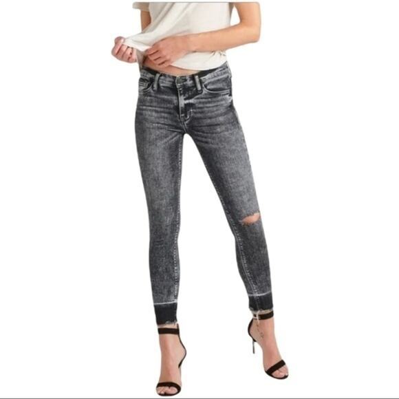 Hudson Nico Super Skinny Crop Jeans in Pepper Size 31 NWT - Picture 3 of 14